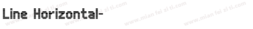 Line Horizontal字体转换